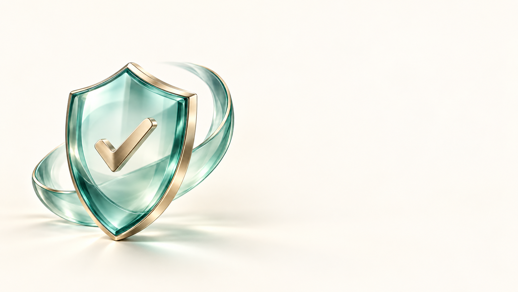 Turquoise glass shield representing care and ownership